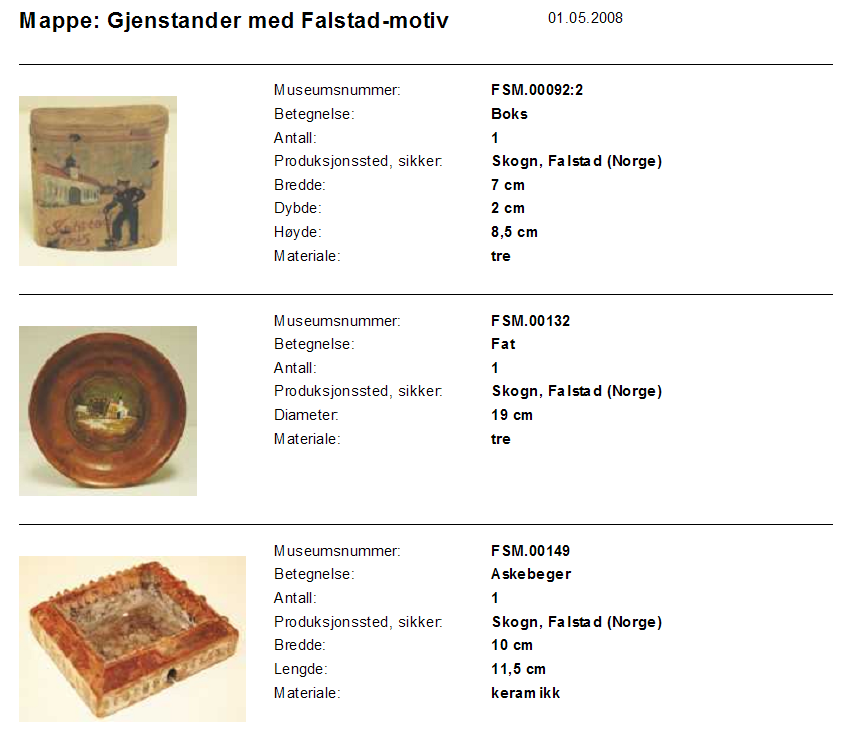 7 Vedlegg. Bru av Primus Som e esempel på hvordan Primus an brues, ar jeg med ei usrif som viser gjensander med Falsad-moiv. Disse har Falsad som «avbilde sed».