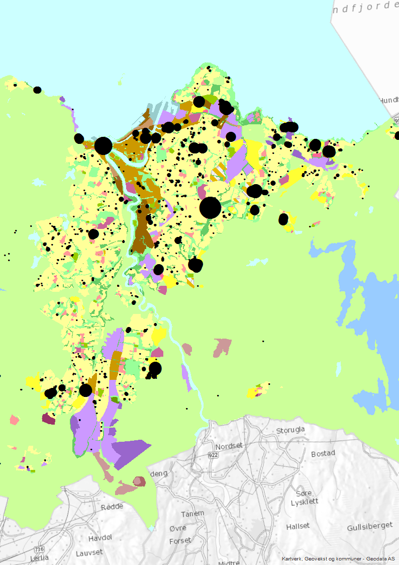 Boligbygging 2014- Tatt i bruk hittil i 2014 eller med rammetillatelse