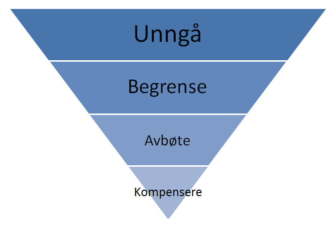 Kunnskap om naturmangfold viktig i vurdering av alternativ lokalisering Presisere prinsipp om å unngå