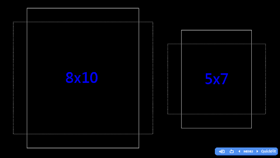 3. Bildestørrelse De forskjellige bildestørrelsene som vises i QuickFit-funksjonen gjør det mulig for fotografer og andre brukere å se