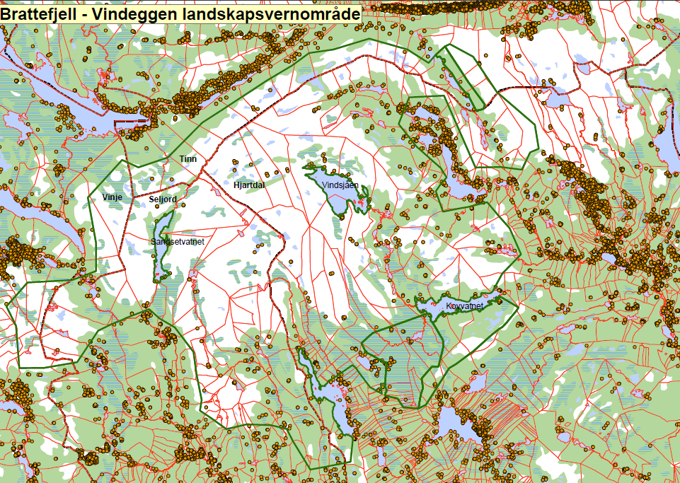 Brattefjell Vindeggen: ca.