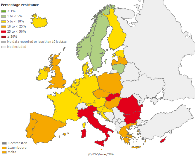 Forekomst av ESBL Proportion of 3rd.