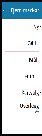 Bruke menyer og dialogbokser Menyer Du viser en sidemeny ved å velge MENU-knappen øverst til høyre på siden. Aktiver et menyelement og aktiver/deaktiver en avmerkingsboks ved å velge den.