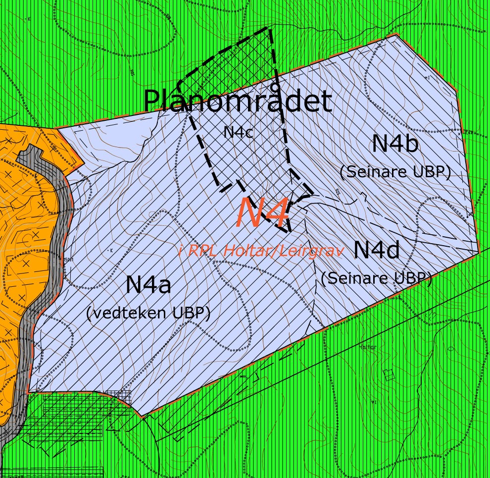 1 Bakgrunn 1.1 Generelt utviklar Holtardalen i tråd med reguleringsplanen for Leirgrav og Holtar. Det meste av infrastrukturen har kome på plass og ein del byggjeområde er realisert.