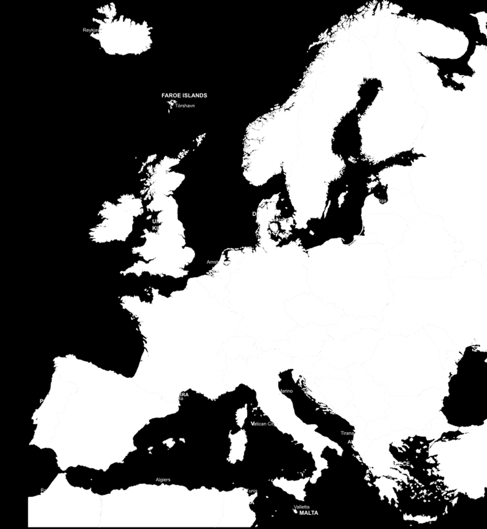 Nødkommunikasjon i Europa TETRA-nettverk bygges eller er ferdig bygd Landsdekkende nettverk under planlegging sannsynligvis TETRA