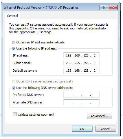 ENGLISH Konfigurere en statisk IP-nettverksforbindelse Konfigurere en statisk IP-nettverksforbindelse: 1. Gjenta trinn 1 til 4 i det forrige avsnittet.