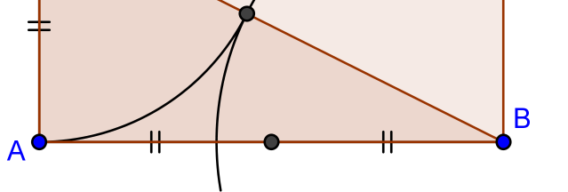 Bevis. Anta at firkanten ABCD er syklisk, og at den deler sirkelen i buene x=da, y=ab, u=bc og v=cd.