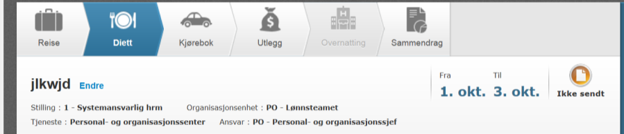 3 Tips om utfylling av reiseregningen Generelt Hurtigguiden som ligger ute til høyre er et fint hjelpemiddel til registreringen.