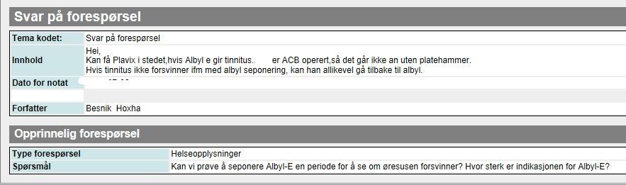 slik den fremkommer hos fastlege. Sluttrapport v.