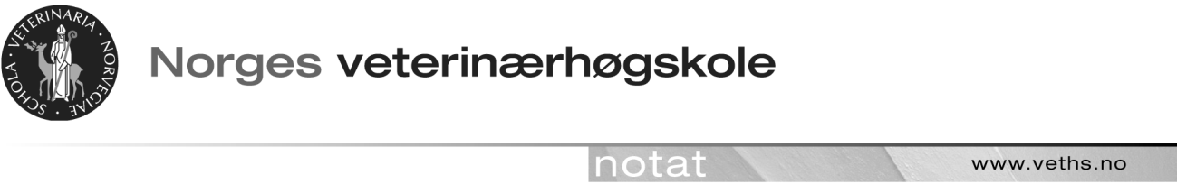 Til: Styret Dato: 4.12.2011 Fra: Administrerende direktør Styresak: S-66/12 Møtedato: 13.12.2012 Saksbehandler: BK/JEA BUDSJETTFORDELING NORGES VETERINÆRHØGSKOLE 2012. 1 Innledning.