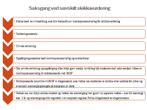 Saksgangen i skikkasaker kan skisserast slik; Tabell 2 2.1 Korleis har sakene gått?