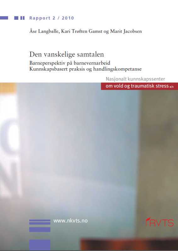 13 Den vanskelige samtalen (Langballe, Gamst & Jacobsen, 2010) Skaffe til veie mer kunnskap om barnesamtaler i barnevernet Øke barnevernkonsulentenes