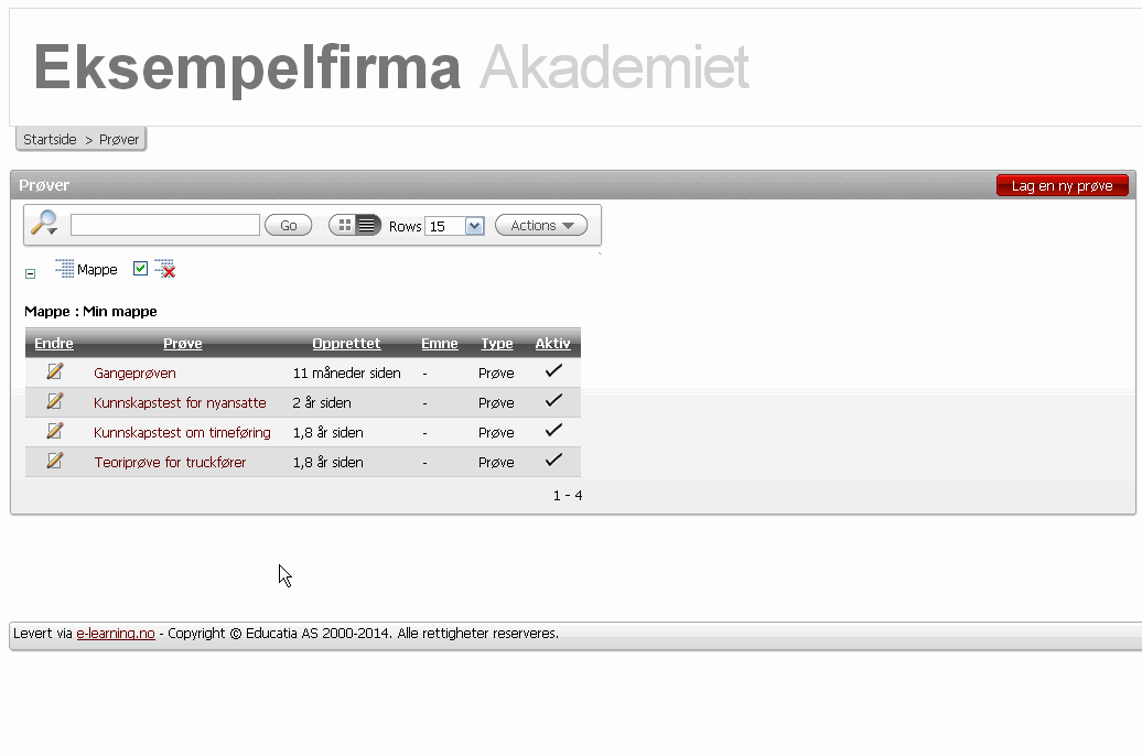 11. Klikk "Lagre endringer" 12. For å sjekke hvordan kursbeviset ser ut, se svar på spørsmålet "Hvordan utsteder jeg kursbevis for klasseromskurs?" nedenfor.