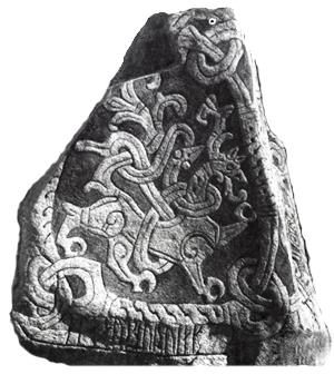 2.4.8 Mammenstil Jellingstilen forblir i bruk frem til slutten av 900-tallet, men allerede rundt år 950 oppstår Mammenstilen. Perioden er navngitt etter den omfattende sølvdekoren på en jernøks (Fig.