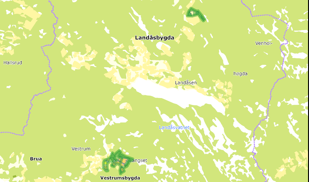 Sak 31/12 Teigen gbnr 25/23 ved Olamyra i Landåsbygda består av 10 daa innmarksbeite og 66 daa skog.