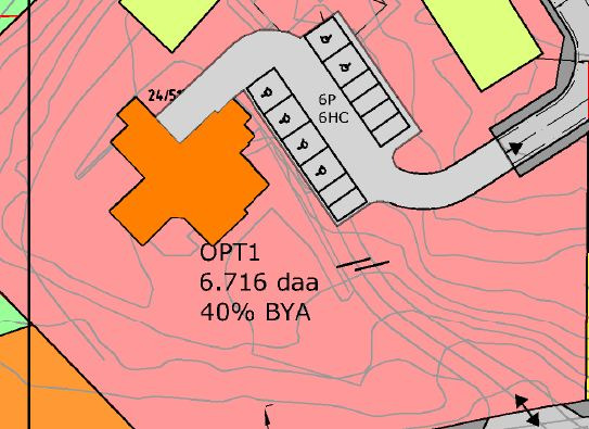 Parkering Barnehage: Parkeringsplassen på OPT3 skal løse barnehagens behov for bilparkering, samt sikre adkomst til barnehagen.