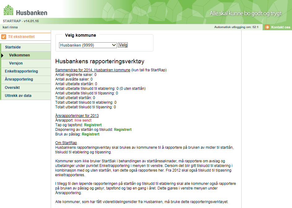 2. Rapportering av enkeltsaker 2.1 Innledning Alle kommuner skal rapportere på ordningene startlån, tilskudd til etablering og tilskudd til tilpasning.