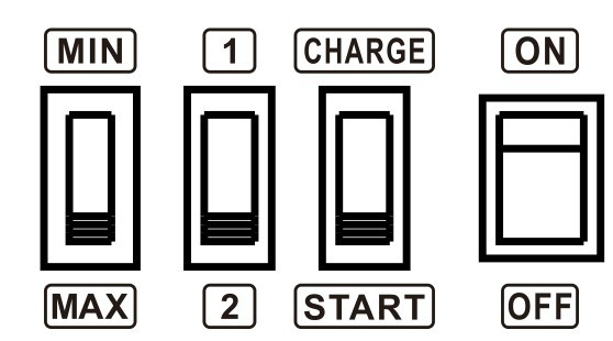 6.0 OVERSIGTSBILLEDE/FUNKTIONER 6.1 Ladeindstillinger Normal opladning, 40-200 AH: CHARGE + 1 + MIN Normal opladning, 80-300 AH: CHARGE + 2 + MIN Lynopladning, 50-400 AH: CHARGE + 1 + MAX (Max 60 min.