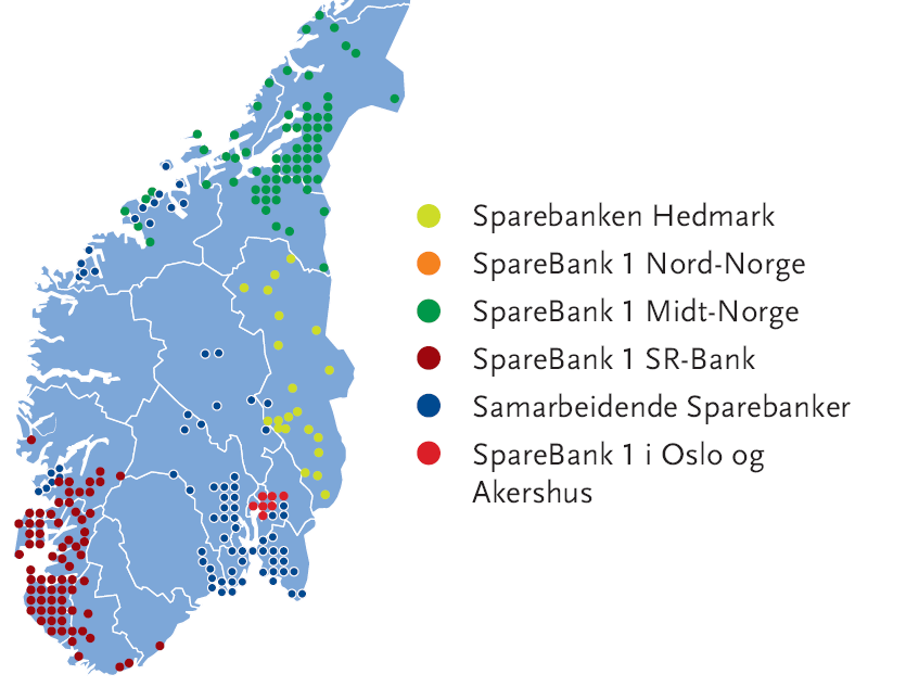 SpareBank 1 alliansen En robust og landsdekkende sparebankallianse Grunnlagt i 1996 med en målsetning av effektivisering og stordriftsfordeler Nøkkelbanker i alliansen kan spore sin historie tilbake