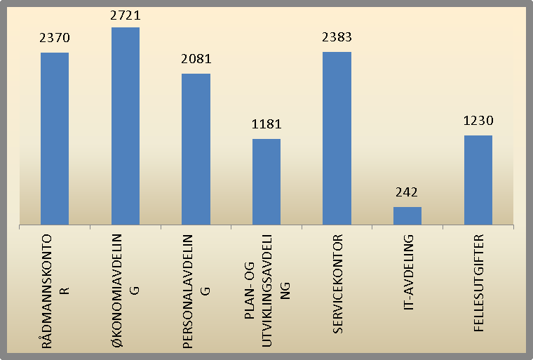 Årsmelding 2012 SENTRALADMINISTRASJONEN Områdeleiar: Rådmannen Ressursinnsats Sektorrekneskap (eks.