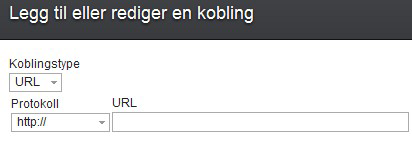 Om denne oppgaven 1. Klikk på Sett inn > Kobling. Vinduet Legg til eller rediger en kobling blir vist. 2.