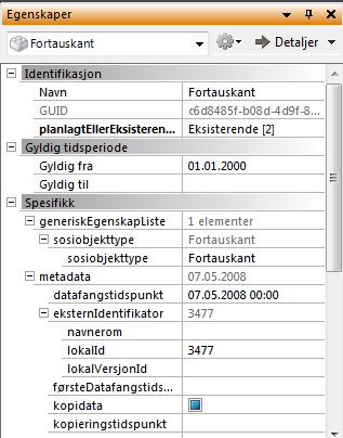 Objektene håndterer geometri som egenskaper og kan derfor ha null til flere geometrier.