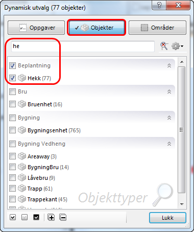 9. Trykk på og hekken modelleres nå som 3D objekt slik som figuren under viser: 10. Ser dette bra ut, så kan alle objekter velges.