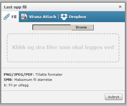 Kvitteringer legges ved som vedlegg Alle kvitteringer skal legges med elektronisk til reiseregningen. Det er ikke anledning til å legge ved kvitteringer i papirformat.