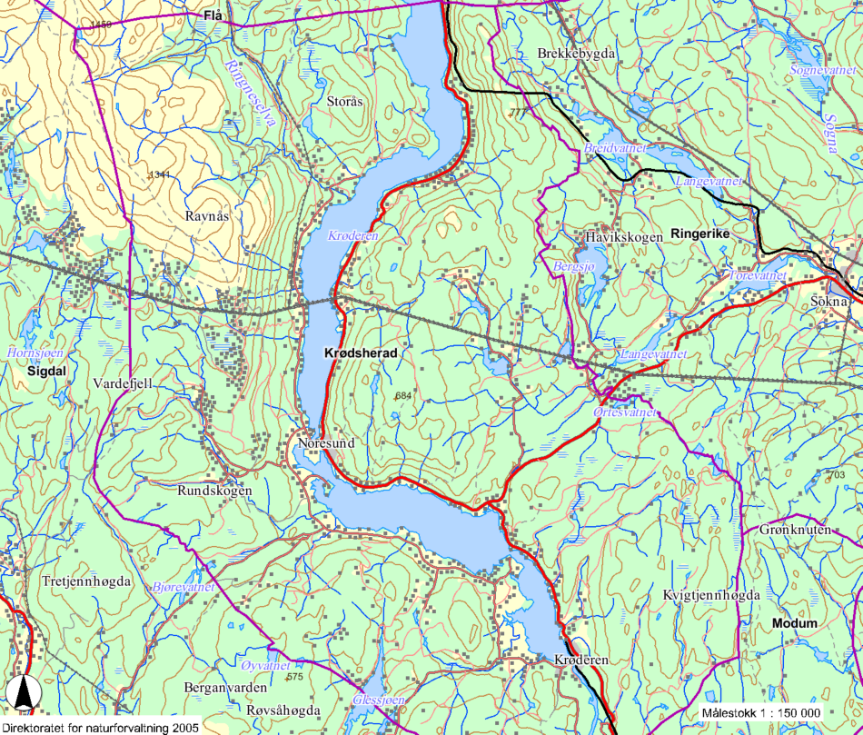 OVERVÅKING AV HALLINGDALS-VASSDRAGET I 2009 19 (68) Noresund renseanlegg Noresund Krøderen ut Krøderen renseanlegg Prøvepunkt Noresund Noresund renseanlegg Krøderen ut Krøderen renseanlegg