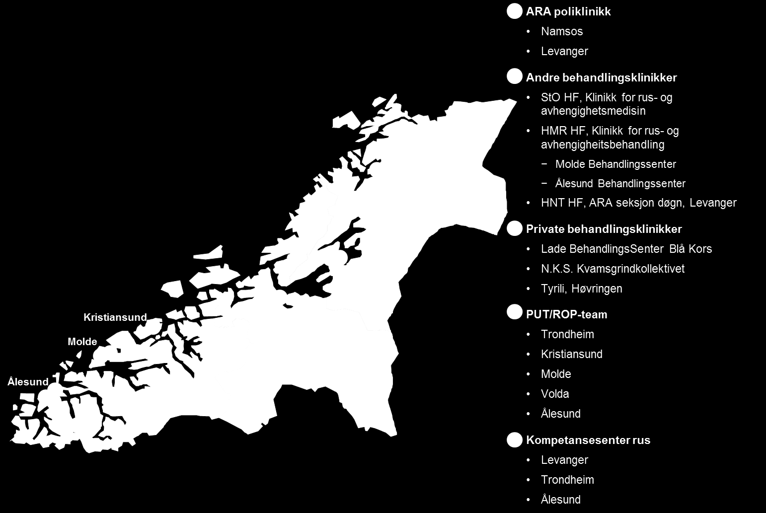 3 Organisering av tjenestetilbudet Frem til 1. januar 2014 var Rusbehandling Midt-Norge HF et eget helseforetak under Helse Midt- Norge RHF.