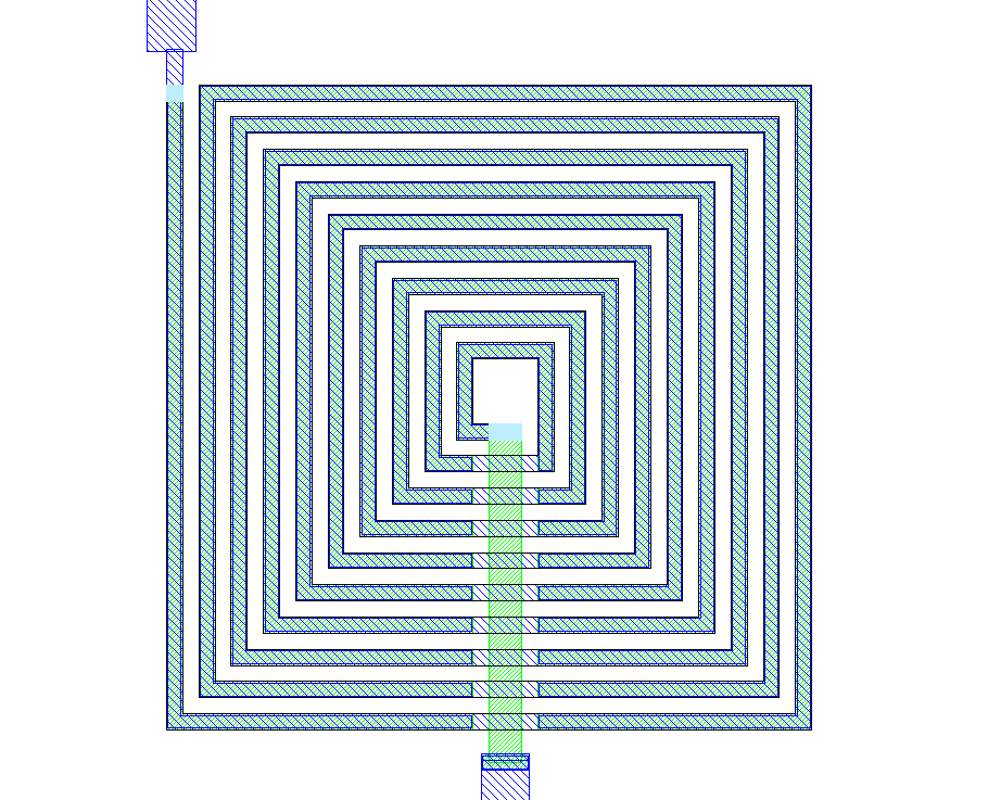 (a) Avstand 20 µm (b) Avstand 40 µm (c) Avstand 1142 µm Figur 59: Koblingsfaktor (a) Spole 2. w = 5, s = 5, n = 14 (b) Spole 3.