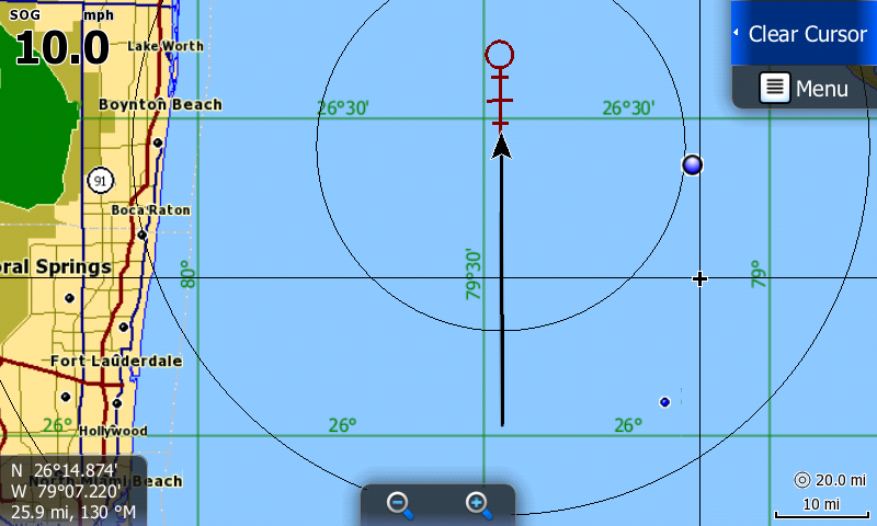 ¼¼ Tips: Denne enheten har forskjellig forhåndsdefinert kartografi avhengig av region. Den første delen av dette kapittelet forklarer hvordan bruke kartet, og er felles for både Insight og Navionics.