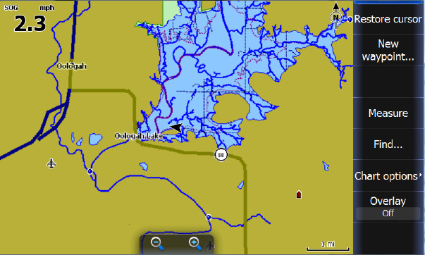 Satellitter Status side for aktive satellitter. WAAS (og EGNOS) differensiell posisjonskorreksjon kan konfigureres til På eller Av.