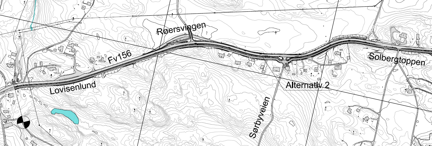 Figur 3-3: Oversikt over planområdet Torvet til Solbergtoppen, fv.