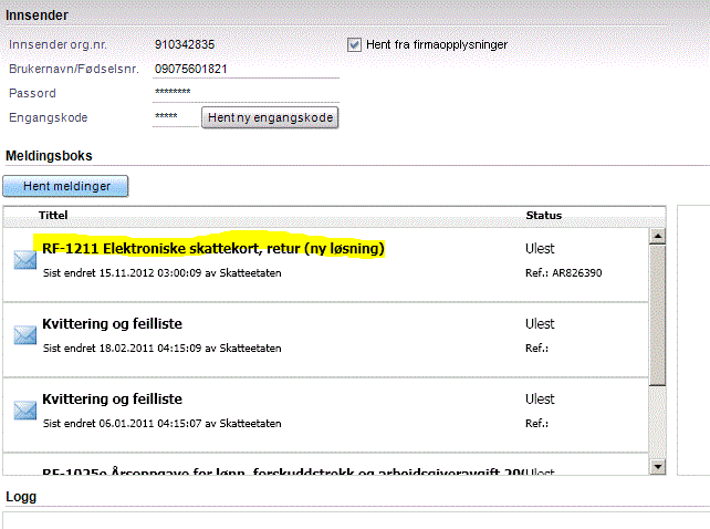 E-SKATTEKORT Gå inn på "Utskrifter / Altinn / Skattekort (RF-1211)". Skal du sende skattekort for flere klienter anbefaler vi at du står på "hovedfirma"/regnskapsbyrået.