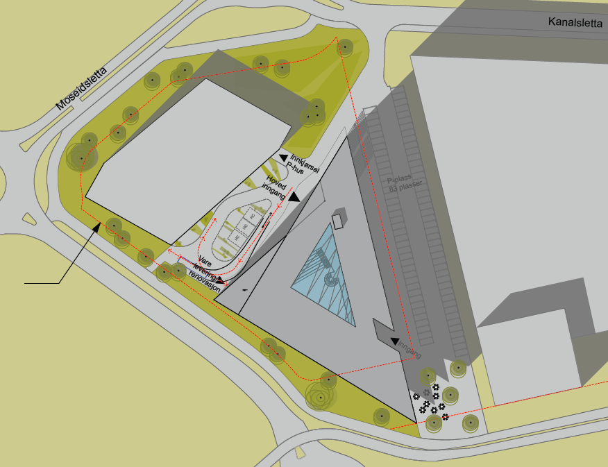 (Røynebergveien x Åsenveien). Holdeplasser for fremtidig høverdig kollektivtilbud skal etableres i Åsenveien/Forusbeen.