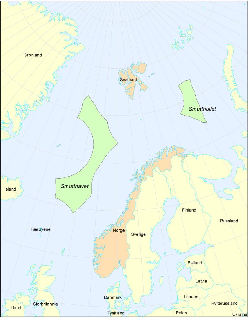 Smutthavet og Smutthullet Smutthavet Banana Hole Smutthullet Loop Hole Geografiske områdenavn og ikke direkte