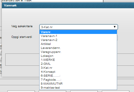 Page 5 of 17 Da vil søket gi liste på leverandørens artikkelnr øverst, og vise resten av resultatene i stigende rekkefølge. Tilsvarende for de andre knappene.