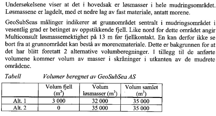 8.3. Grunnundersøkelser og geoteknikk Det er utført flere grunnundersøkelser i Berlevåg indre havn. GeoVest, Rapport 98.070-1, datert 28. august 1998.
