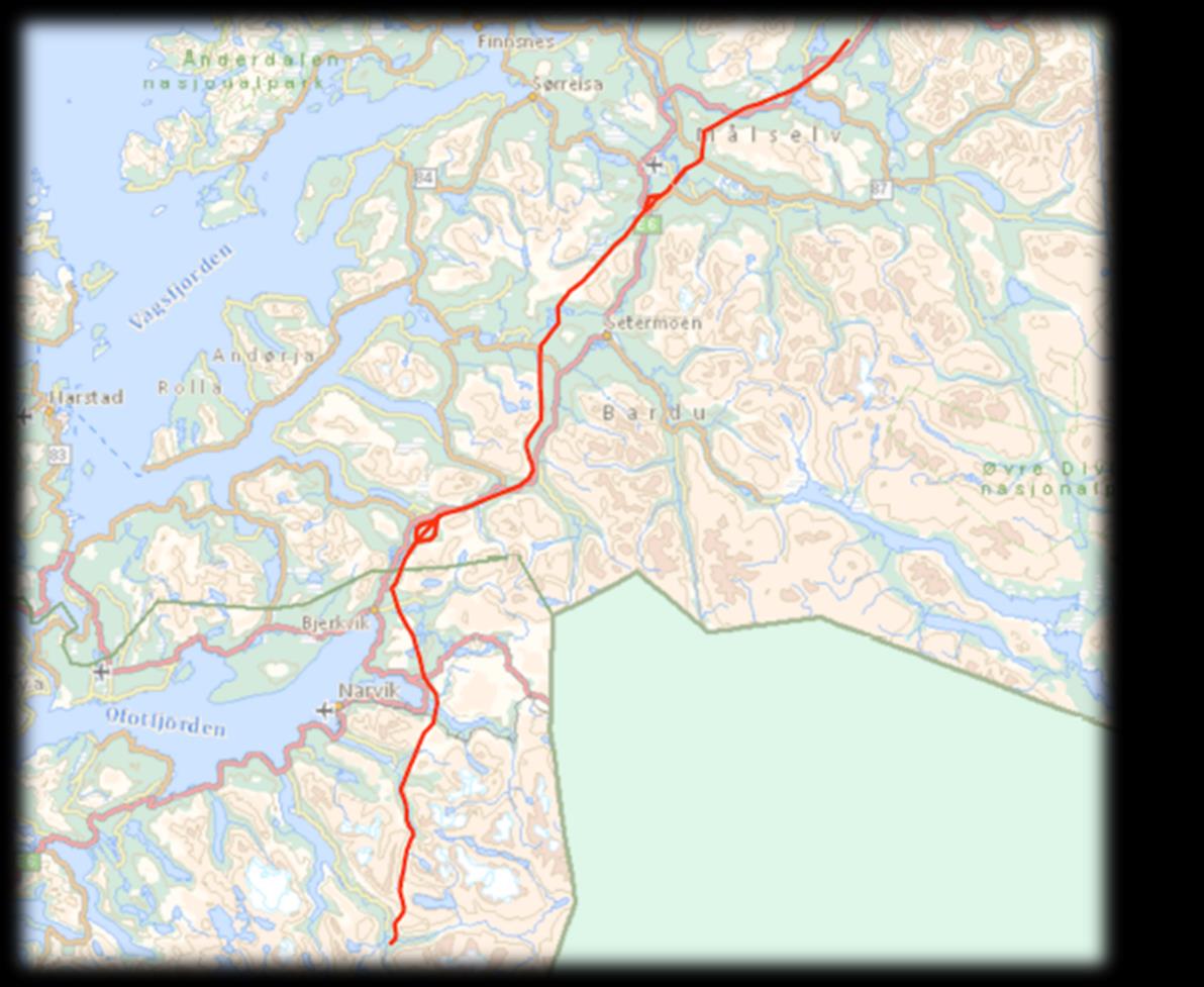 Ofoten - Balsfjord - byggestart mars 2014, kost 3,2-3,7 MRD o o o 150 km ny 420 kv ledning 20 km eksisterende flyttes 100 km 132kV ledning rives Fundamenter: Nettpartner Mast og liner: Consorzio