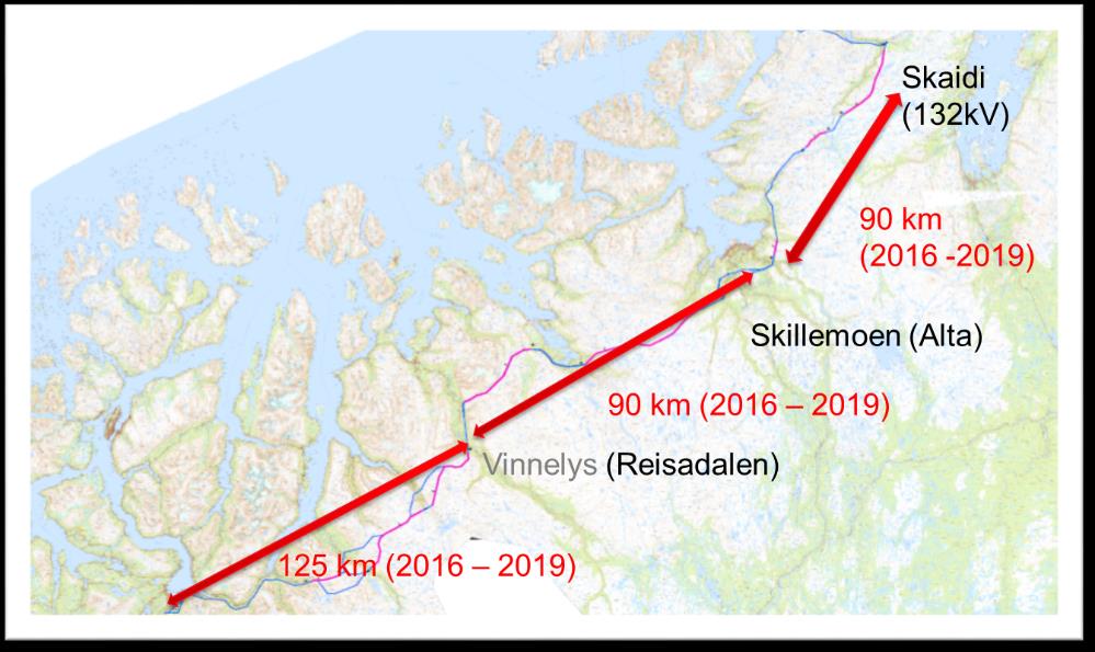 420 kv Balsfjord - Skaidi - trinnvis utbygging, kostnad 4-6 MRD Ca.