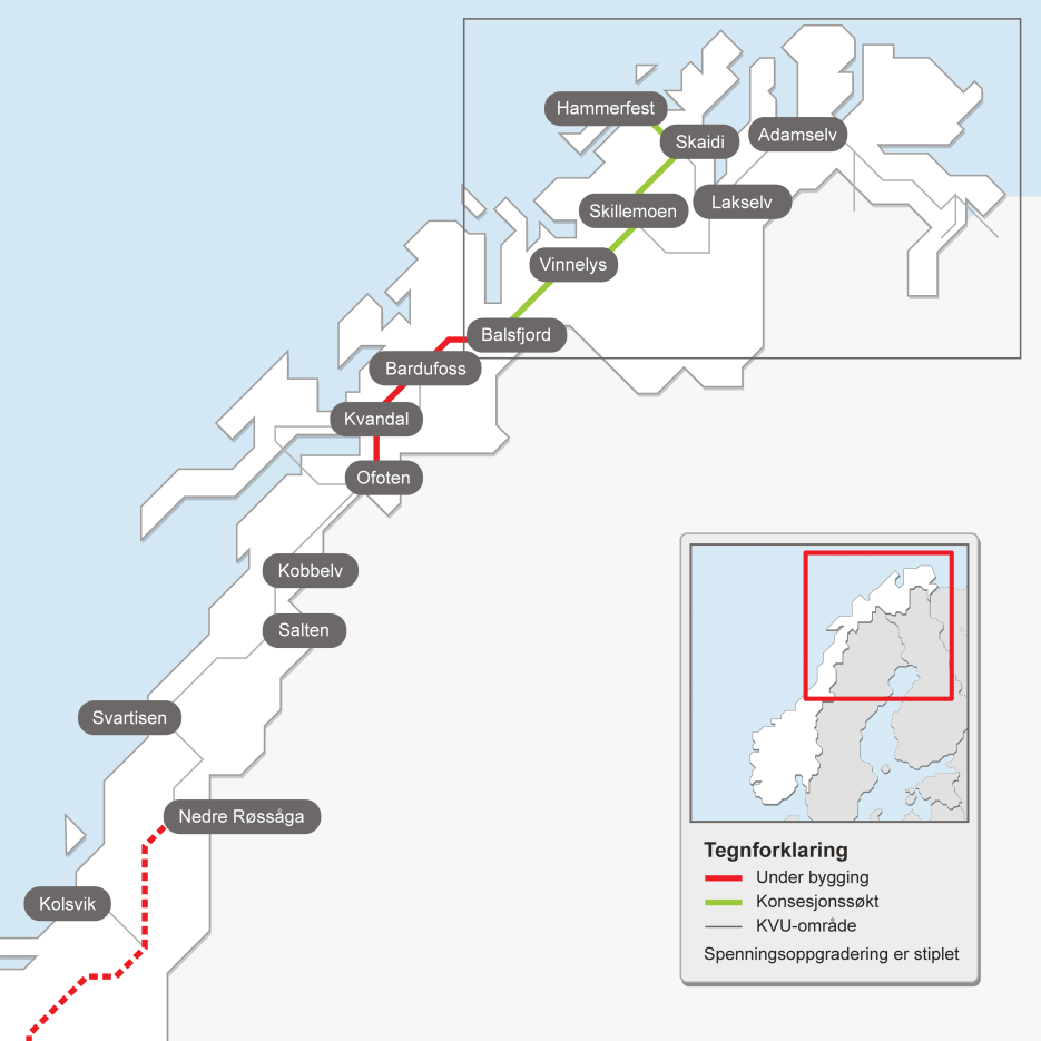 Region Nord Begrenset kapasitet og mange planer lengst nord Stort