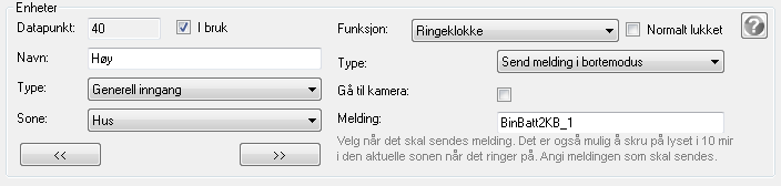 6.2.4.14.2 Generell inngang En generell inngang er en binærinngang eller en lysbryter som ikke skal benyttes til lysstyring. Generelle innganger kan defineres til ulike funksjoner. 6.2.4.14.2.1