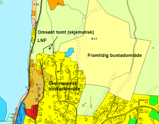 Side 5 Resten er fulldyrka jord (4,9%) open fastmark (3,8%) og bebygd areal (4,2da). Det er ikkje aktiv drift på bruket, og den omsøkte tomta vil generelt ikkje medføra driftsulemper.