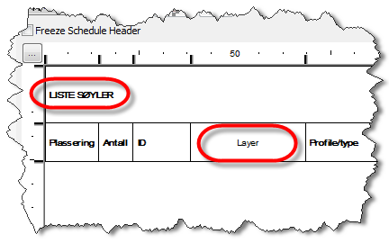 Fjern kriteriet for Layer 222-Søyler og Layer 262-Taktekking under Criteria. Legg til Layer under Fields.