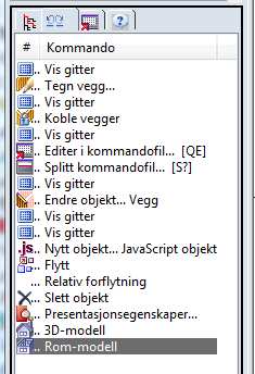 30.01.2012 Kapittel 2... 21 DDS-CAD Arkitekt innføring i versjon 7 Angre/gjøre om Det er mulig å kunne angre og gjøre om inngitte ordre i tegningen. Klikk på Angre/Gjør om i listen.