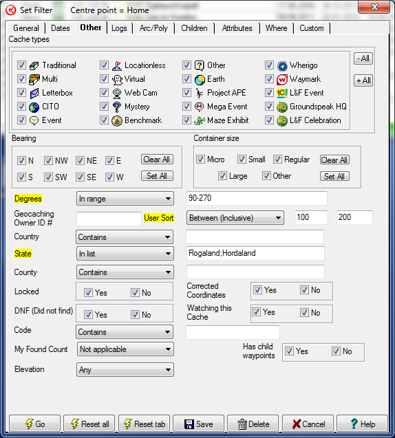 Filter Other tab 1 2 3 4 5 6 In range Not in range Not applicable Less than or equal to Greater than or equal to Equal to Between (inclusive) Contains Does not contain Equal to Not equal to Is empty