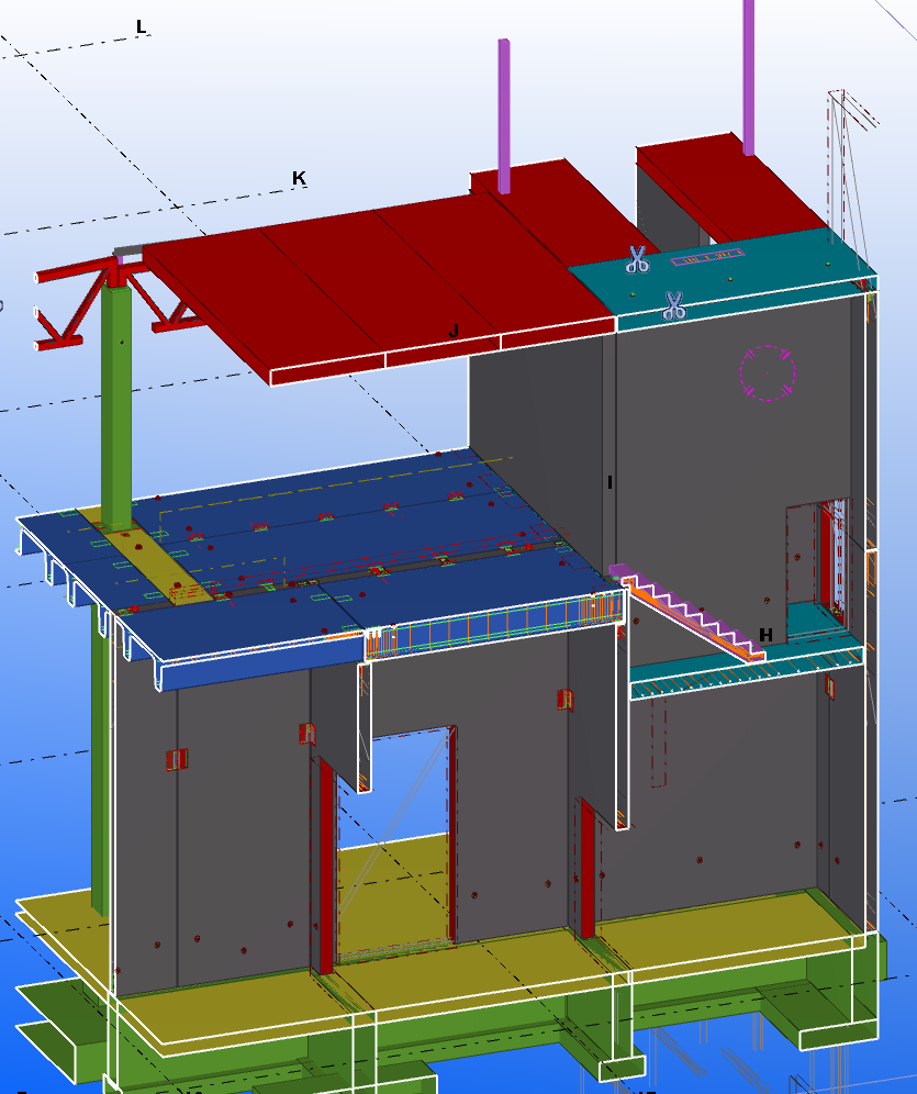 Prosjektering Vi klipper oss inn i modellen og ser på de enkelte elementene.