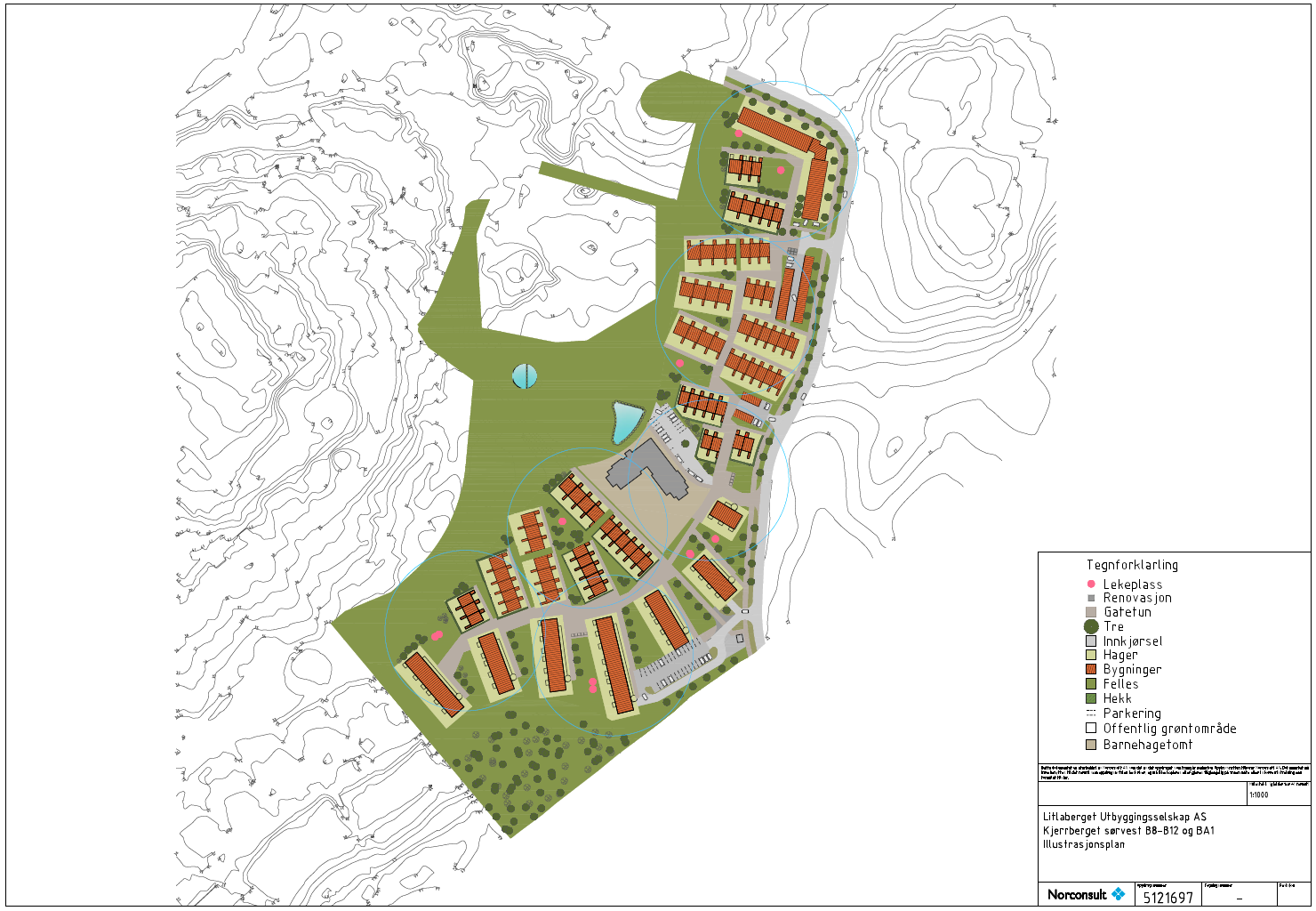 Justert plankart Kart med avstand sandlekeplasser