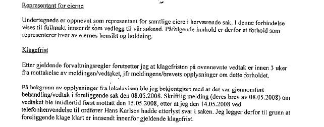 I S 10 KLAGE PÅ AVSLAG - SØKNAD OM DELING AV GRUNNEIENDOM - DERES REFERANSE: 07/01052-13 GNR. 108, BNR.